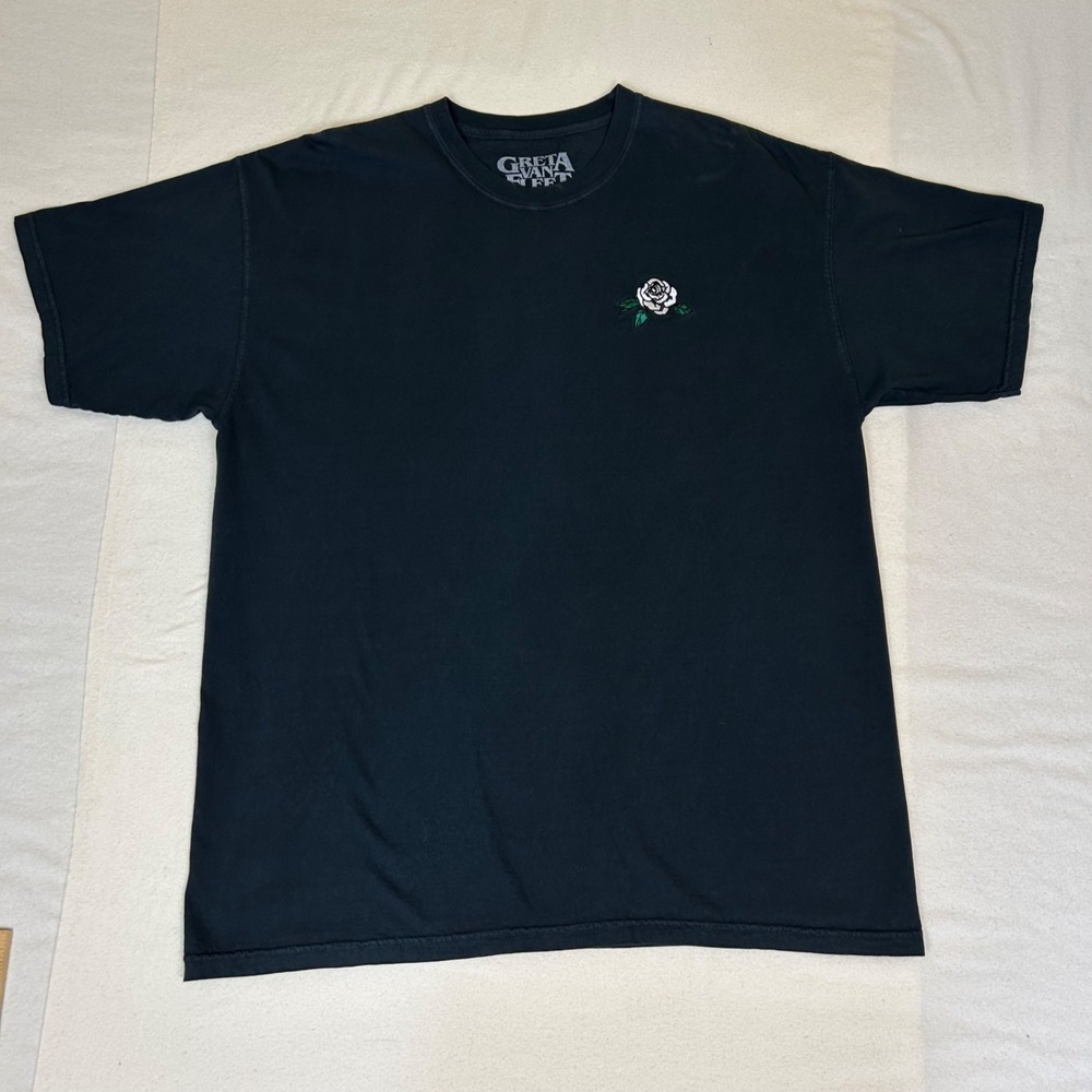 Greta Van Fleet March Of The Peaceful Army Band Tour T-Shirt XL White‎ Rose